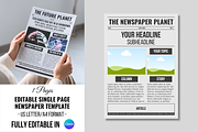 Front Page Newspaper Template, a Magazine Template by ZoloDesignHub (Thumbnail 1 of 7)