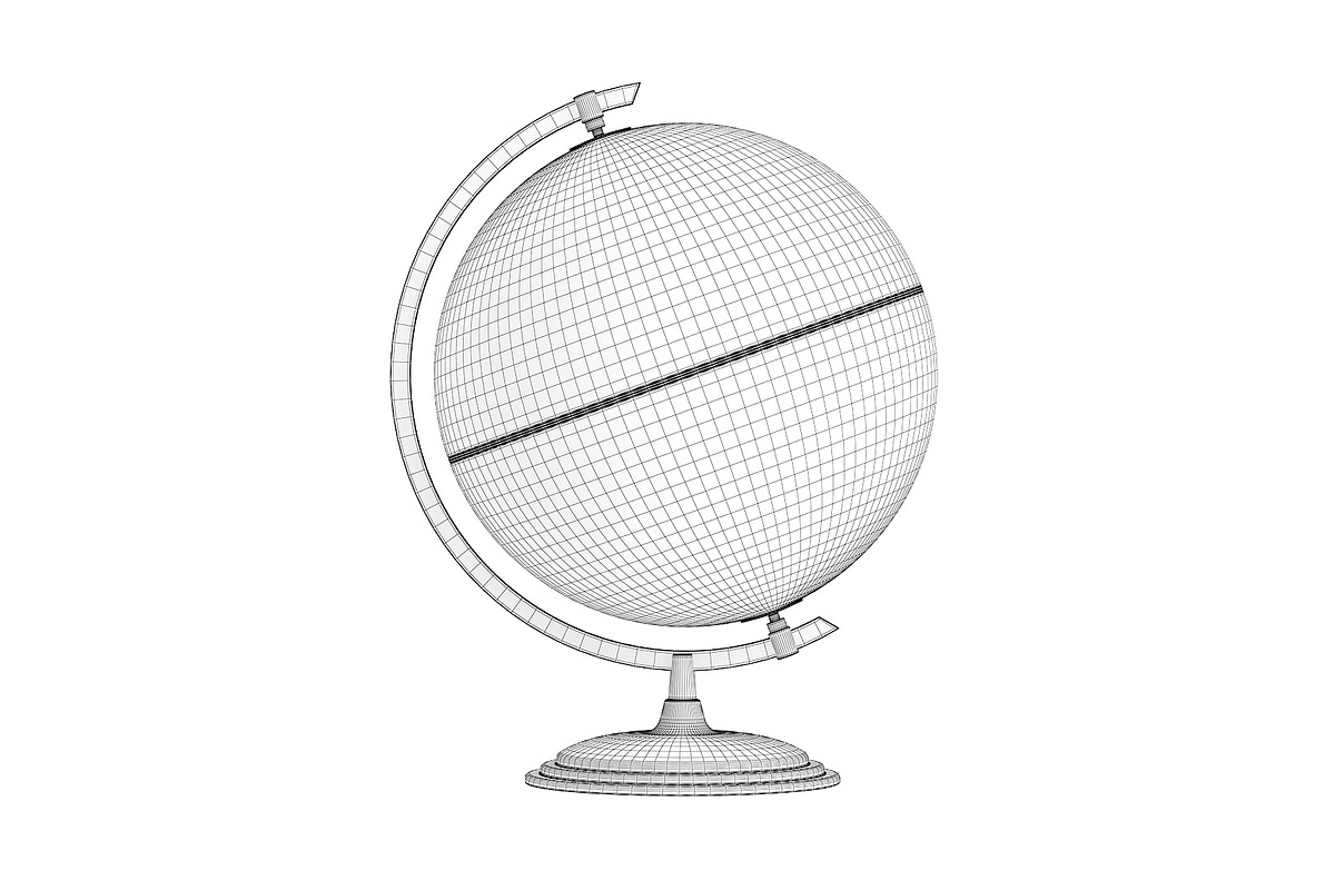 Antique Globe, an Object 3D Model by CGAxis (Photo 4 of 6)