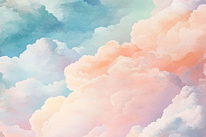 Pastel Sky & Cloud Pattern