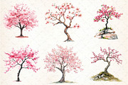 Japanese Cherry Blossom Tree, an Illustration by DreamCafeArt (Thumbnail 3 of 7)