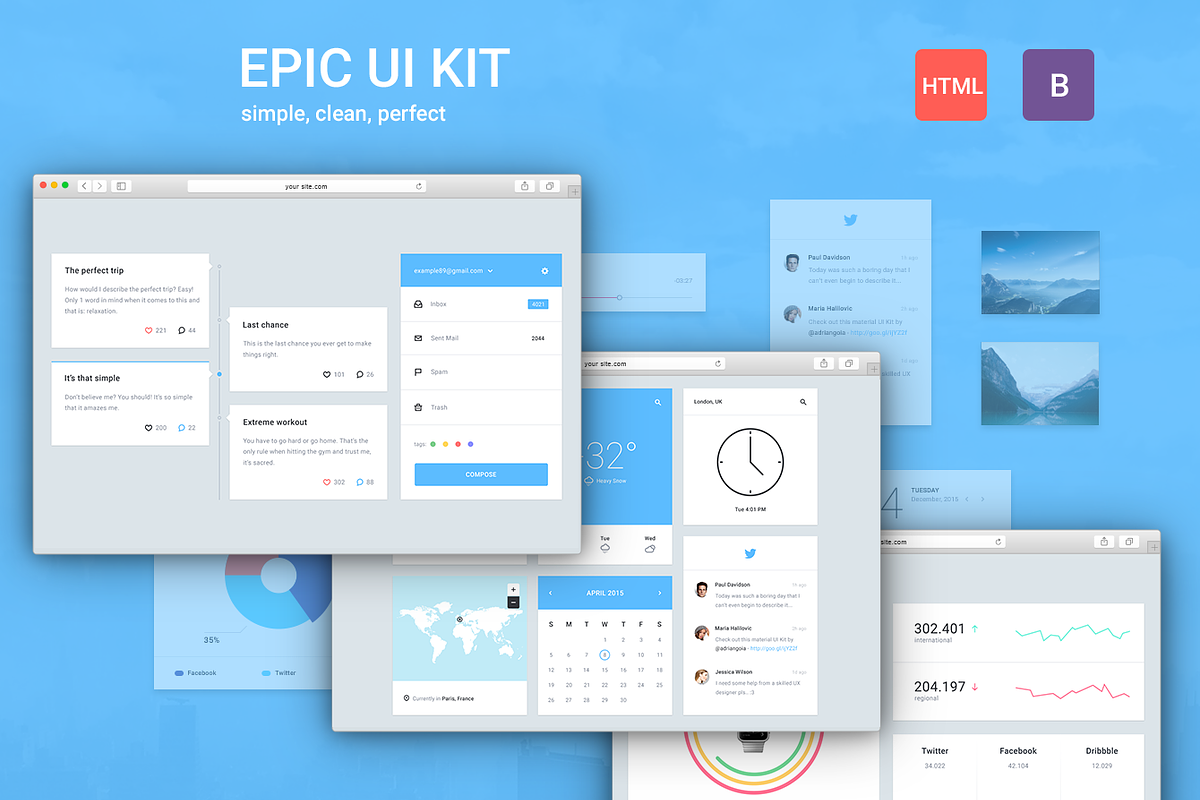 Epic UI Kit Bootstrap 3 Theme, a Bootstrap Template by EpicShop (Photo 6 of 6)