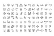 Internet Technology Icons Set, an Outline Icon by Tettygreen (Thumbnail 1 of 2)