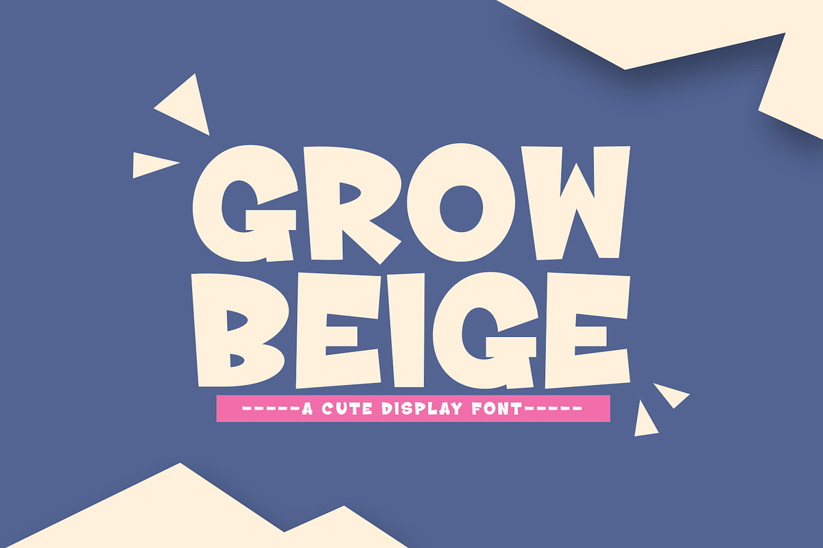 Grow Beige, a Font by khurasan (Photo 1 of 4)