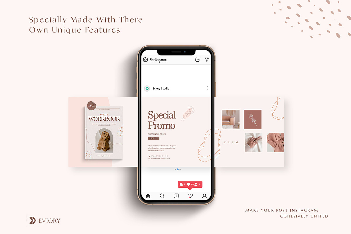 Instagram Puzzle Wellness CANVA | PS, a Social Media Template by Eviory (Photo 5 of 18)