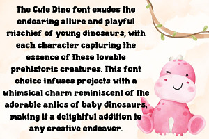 Cute Dino - Handwritting