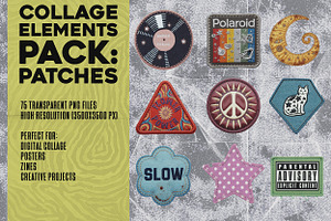 Collage Elements Pack: Patches