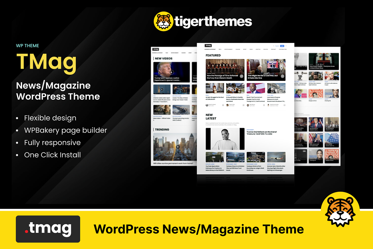 TMag - WP News/Magazine Theme, a WordPress Template by TigerThemes (Photo 1 of 5)