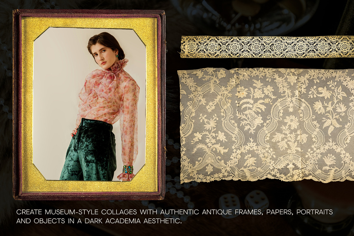 Velvet Heirloom: Museum Collage Kit, an Object Graphic by Anzhelika (Photo 2 of 9)