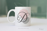 Fancy Script Monogram svg cut 107, an Object Graphic by Drawberx (Thumbnail 4 of 9)