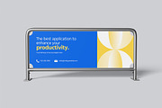 Barrier Fence Banner Mockup, a Merchandise Mockup by Gatamotion (Thumbnail 4 of 5)