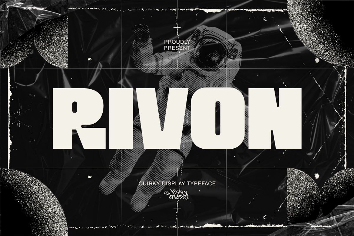RIVON – Quirky Bold Display Font, a Sans Serif Font by YossyOneStd (Photo 1 of 7)