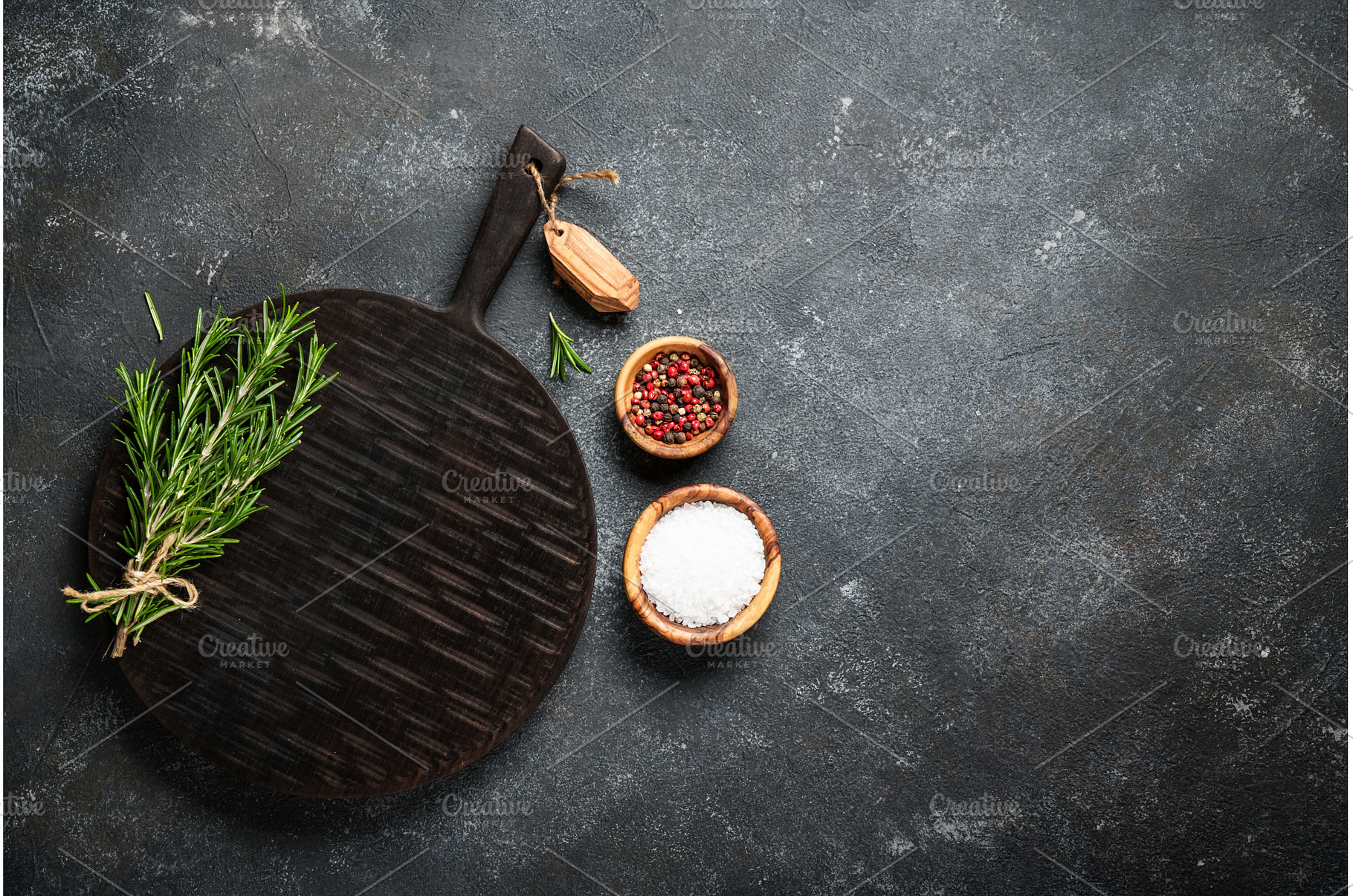 Spices and herbs with craft cutting, a Food & Drink Photo by Nadia-nb
