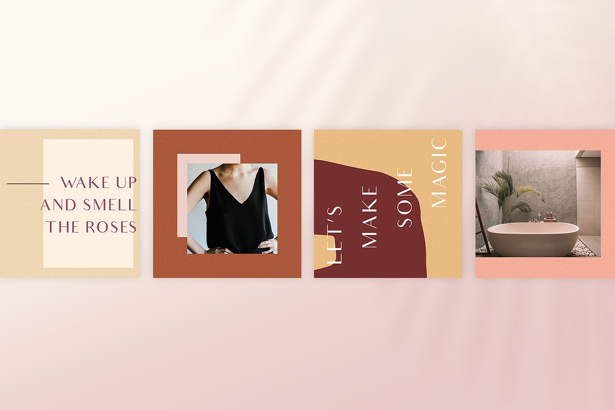 Chic Instagram Grid Post Templates, a Social Media Template by Karissa Macapagal (Photo 5 of 11)