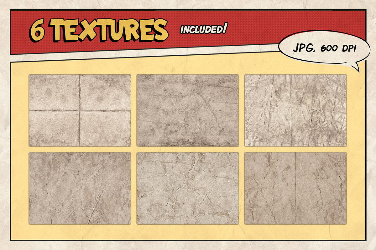Marvelous Vintage Comics Bundle, a Brushes & More by pixelbuddha.net (Photo 12 of 13)