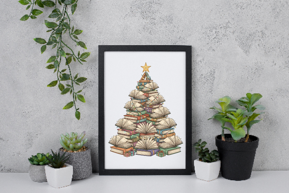 Books Christmas Tree Teacher PNG, an Illustration by Daily.Designs (Photo 5 of 5)