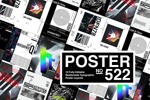 10 Fully Editable Typographic Poster