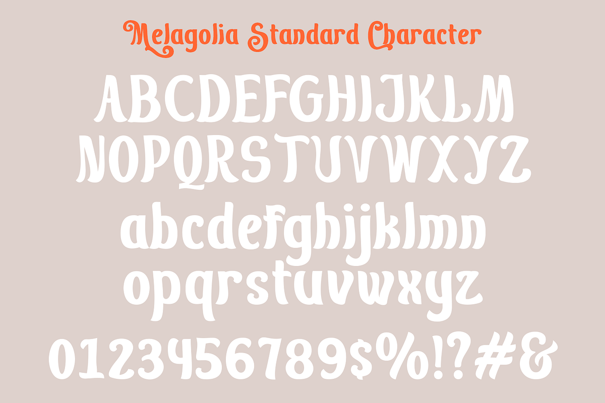 Melagolia Retro Script, a Script Font by madeDeduk (Photo 3 of 10)