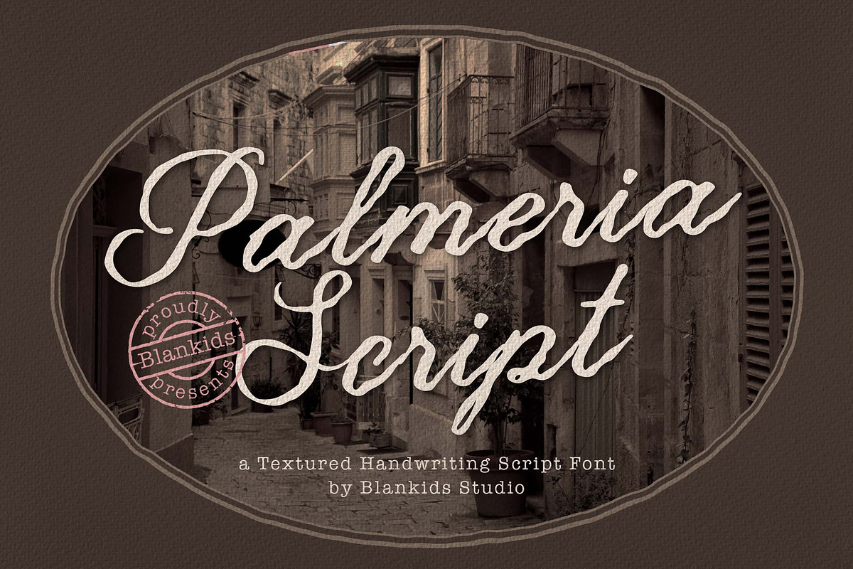 Palmeria a Textured Handwriting Font, a Handwritten Font by Blankids Studio (Photo 1 of 8)