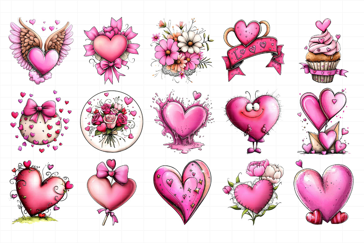Beautiful Valentine's Day Badge Clip, an Illustration by Daily.Designs (Photo 4 of 5)