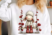 Cute spring lamb clipart, an Illustration by SinaCreation (Thumbnail 10 of 11)