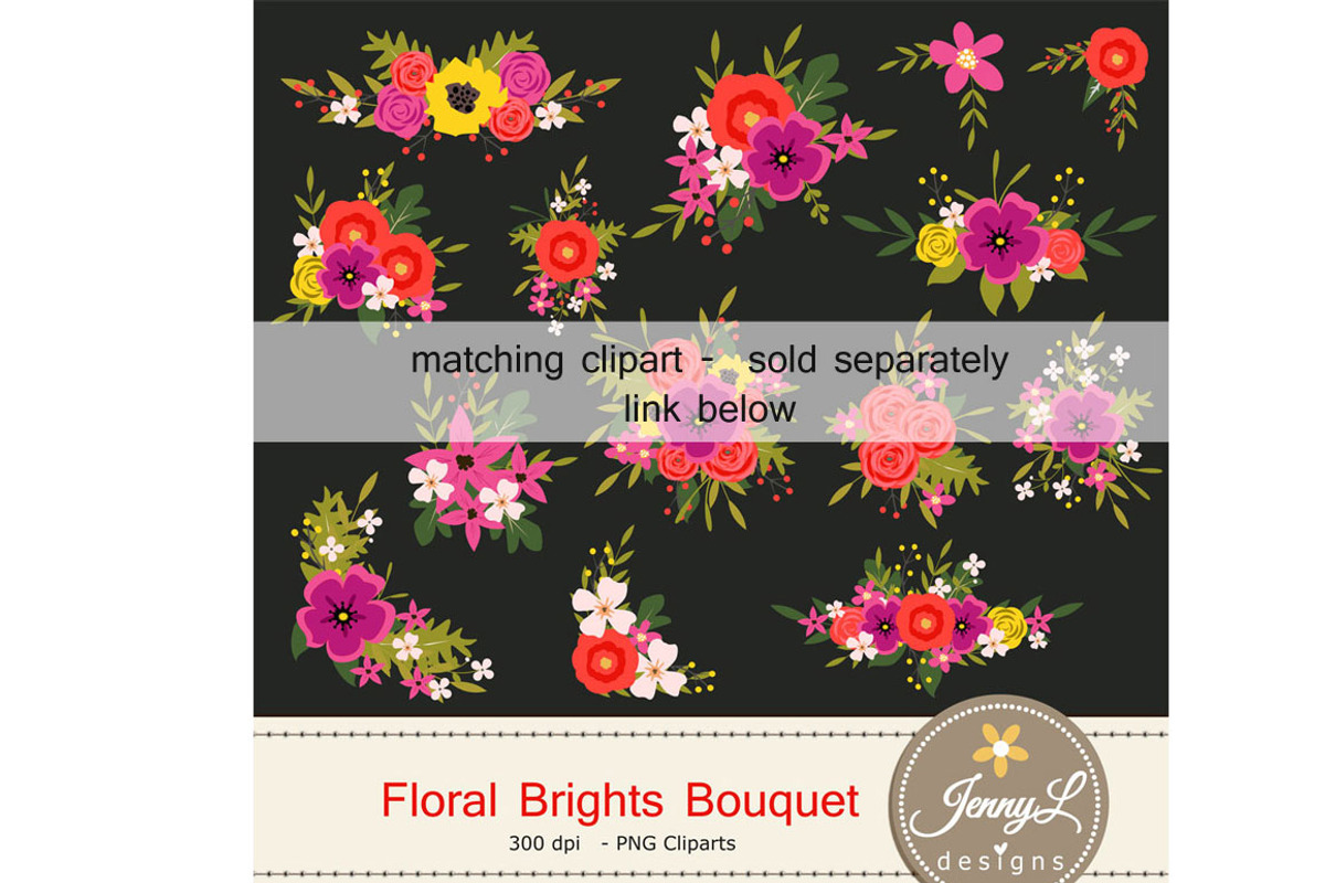 Floral Wedding Digital Papers, a Graphic by JennyL Designs (Photo 4 of 5)