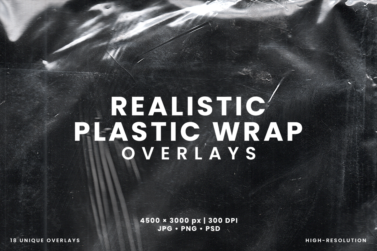 Crumpled Plastic Overlay Collection, a Texture Graphic by Ary_ngeblur (Photo 1 of 5)