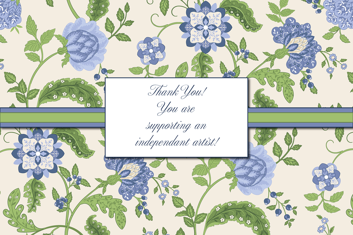 Blue and Green Boho Indian Patterns, a Pattern Graphic by RachelStudio (Photo 10 of 10)