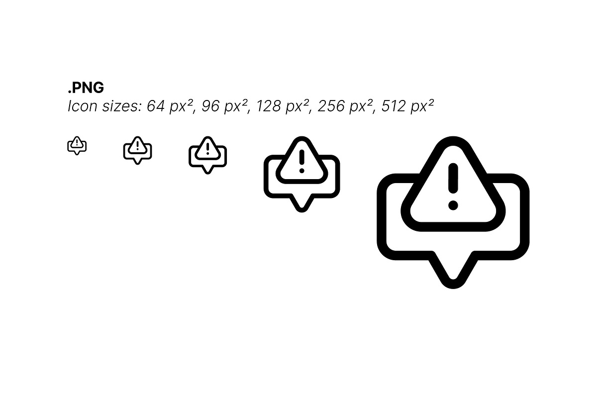 50 Alerts and Warnings Icons, an Outline Icon by Side Project (Photo 5 of 8)