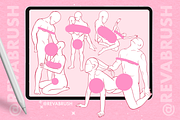 Procreate Love Pose Couple Brushes, a Brush Add-On by Revabrush (Thumbnail 2 of 4)