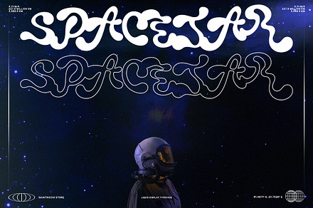 Spacejar - Liquid Display Font, a Font by saintricchi