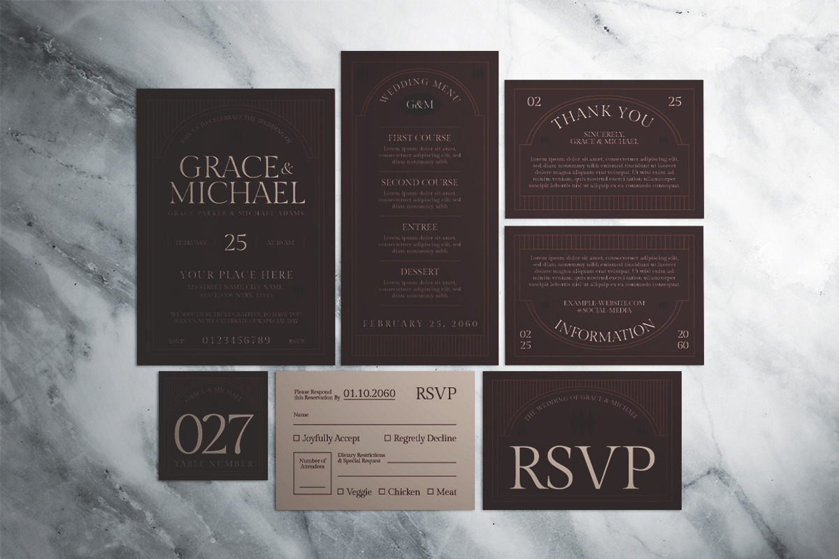 Red Beige Modern Elegant Invitation, a Flyer Template by The Good Store (Photo 1 of 4)