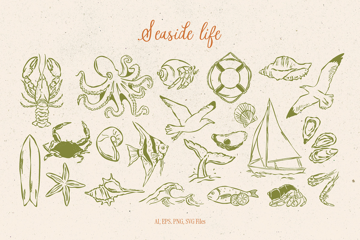 Travel Vibes Illustrations, an Object Graphic by DesignThatMatters (Photo 7 of 11)