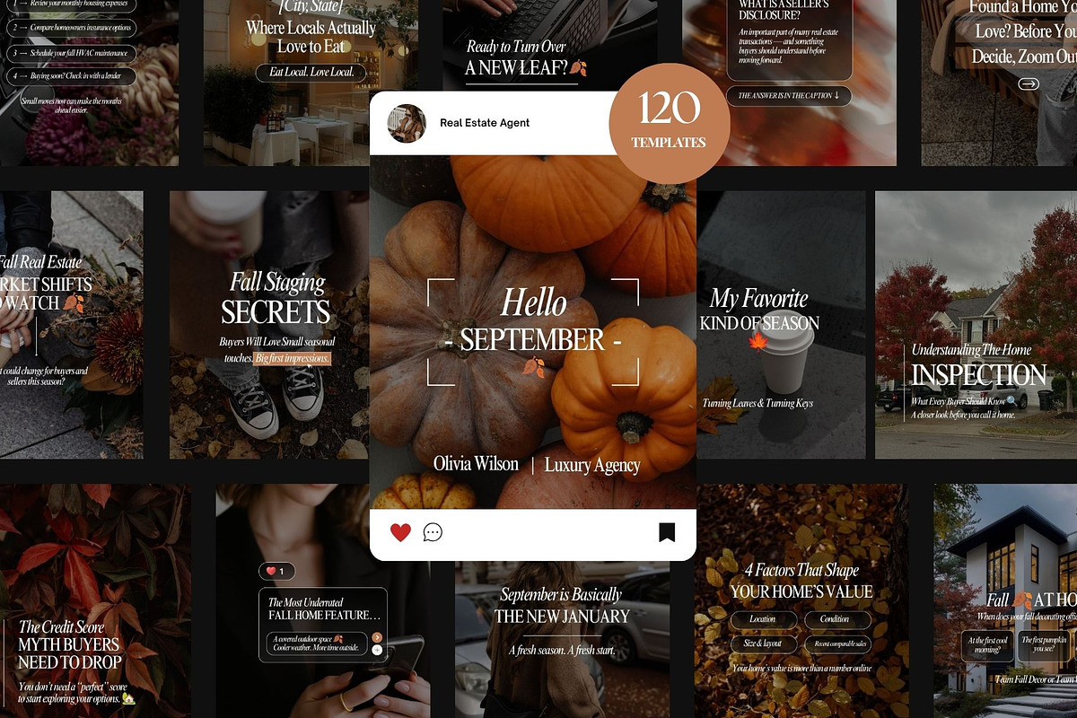 September Real Estate Templates, a Social Media Template by Instprofi | Studio Estimo (Photo 1 of 7)