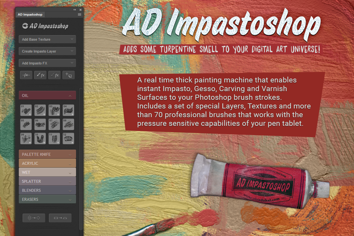 AD Impastoshop - Thick Paint Machine, a Plug-in Add-On by Alex Dukal (Photo 7 of 9)