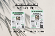 Vintage Newspaper Birthday Template, a Card Template by ZoloDesignHub (Thumbnail 2 of 9)