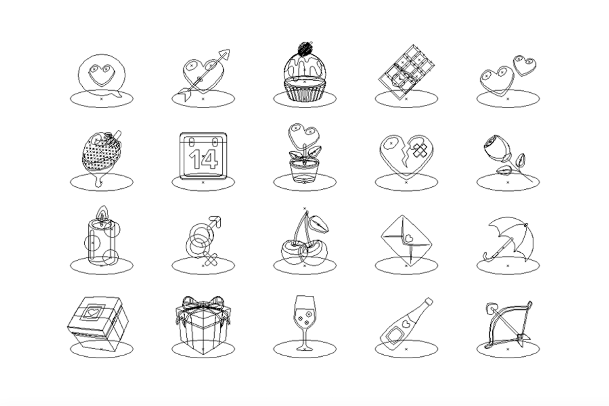 Valentino Icons Set, an Icon by Sunbzy (Photo 2 of 5)