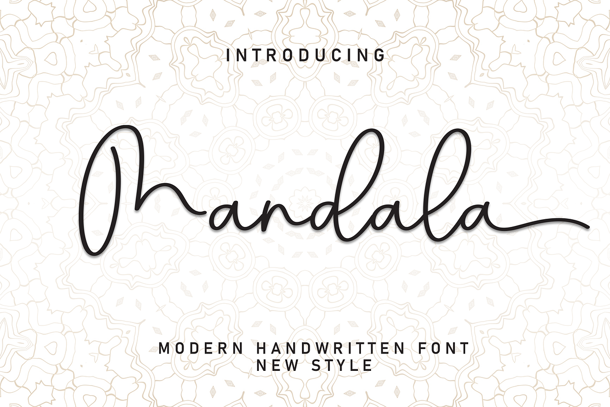 Mandala | Script Font, a Handwritten Font by Scratchones (Photo 1 of 9)