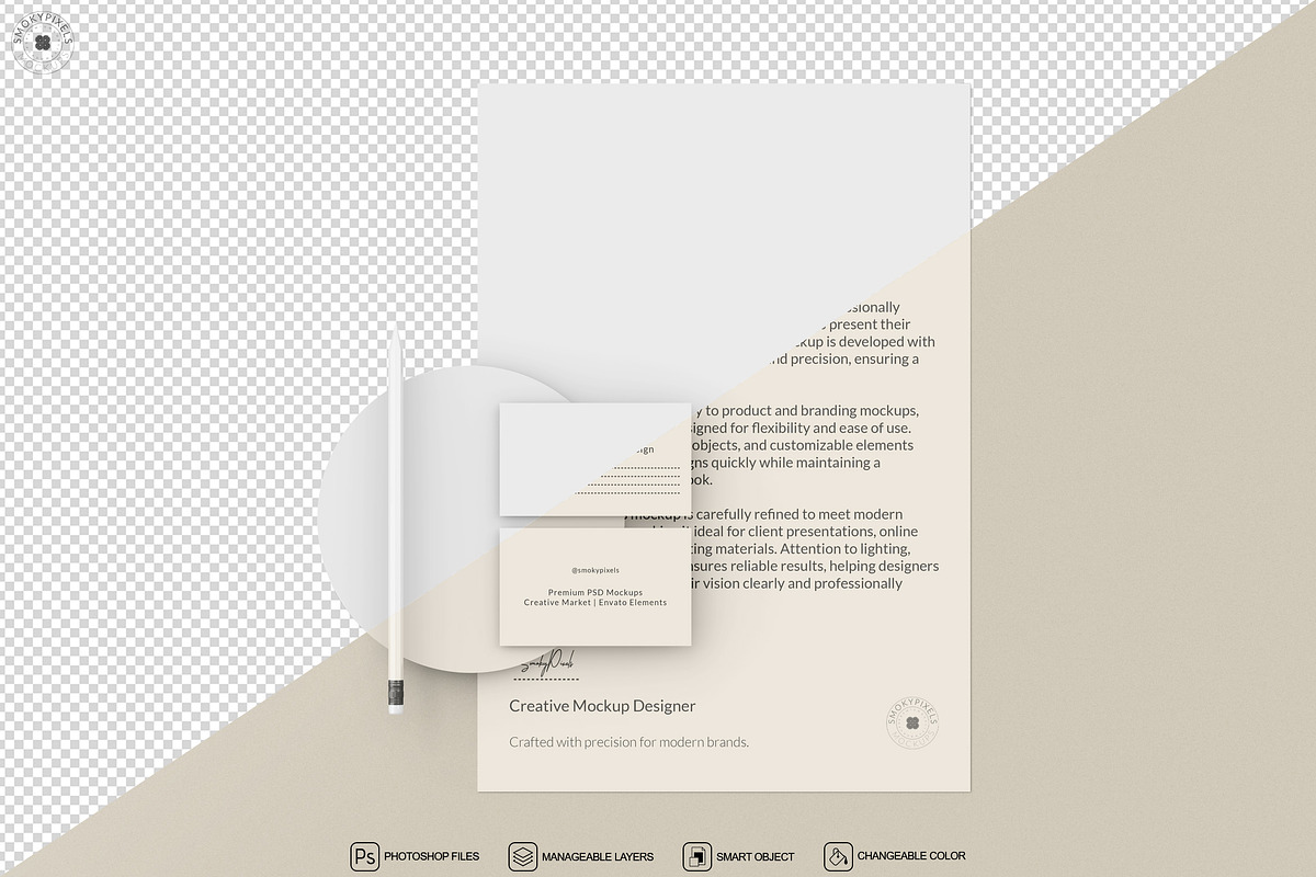 Premium Stationery Mockup Set, a Product Mockup by SmokyPixels (Photo 6 of 6)
