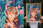 Tiger Vector illustration, an Animal Illustration by Blue Lela Design (Thumbnail 3 of 3)