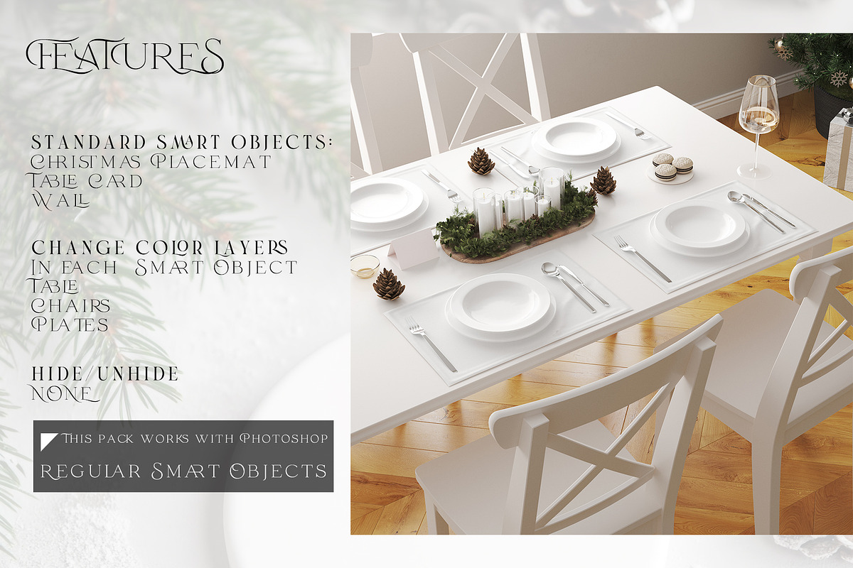 Christmas Placemat Mockups, a Product Mockup by mock-ups (Photo 3 of 13)