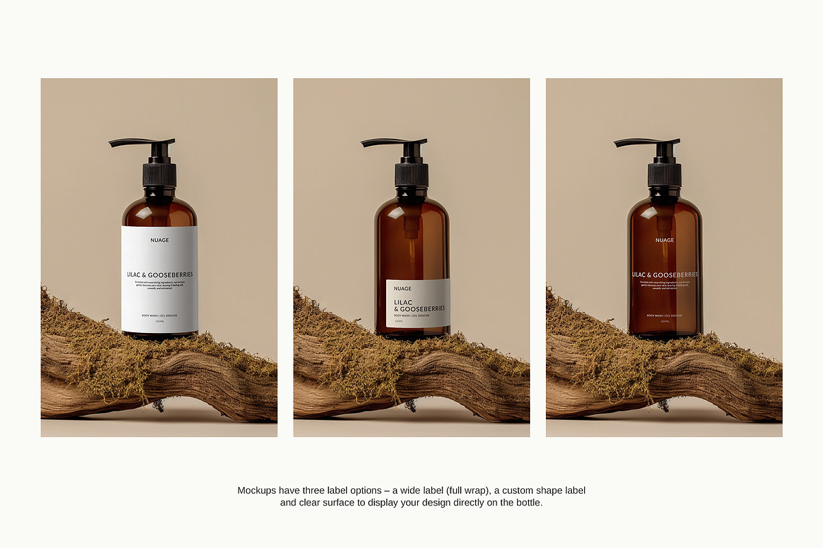 Amber Dispenser Bottle Mockup Bundle, a Packaging Mockup by Wildfield Studio (Photo 5 of 17)
