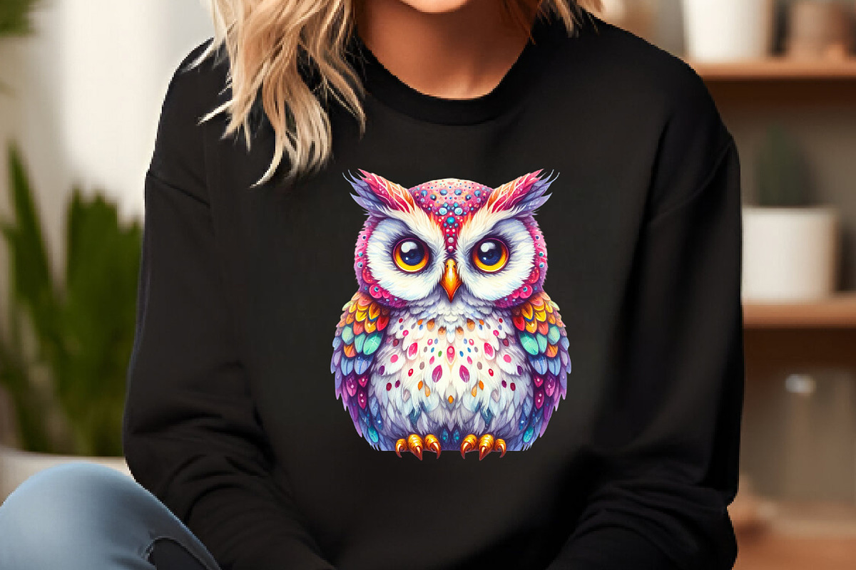 watercolor Bright Owl, an Illustration by DreamCafeArt (Photo 5 of 7)
