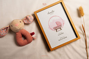 Elegant Pink Birth Announcement, a Card Template by SabaIslam.Studio (Thumbnail 5 of 8)
