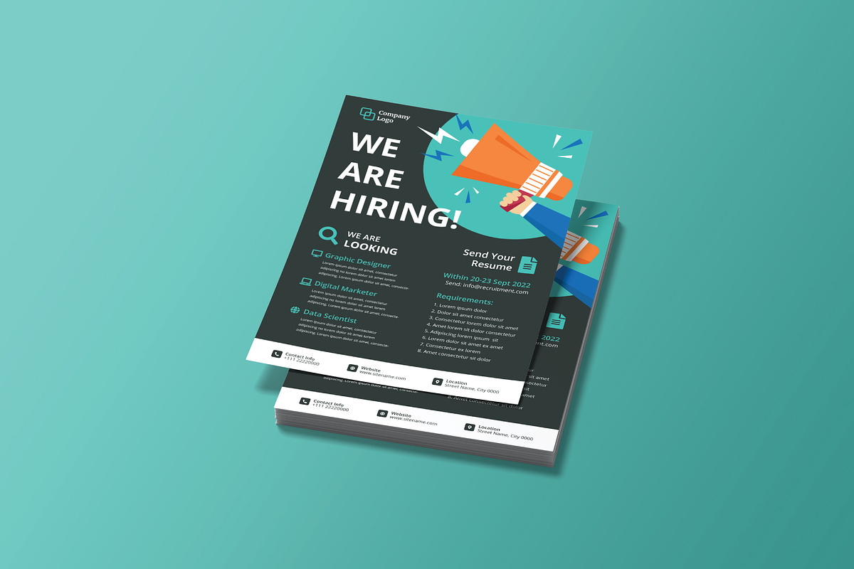 Creative Recruitment Flyer Template, a Flyer Template by rivatxfz (Photo 2 of 3)