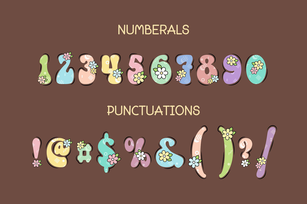 Groovy Bloom - Color Font, a Sans Serif Font by Adalin Shop (Photo 3 of 3)