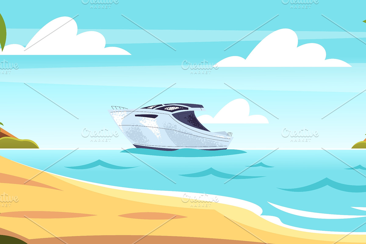 Island sand beach. Tropical coast, an Animal Illustration by Stock-Smart-Start (Photo 2 of 3)