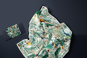 Mint Tropical Parrots Paper Pack, a Pattern Graphic by paper aesthetic (Thumbnail 2 of 8)