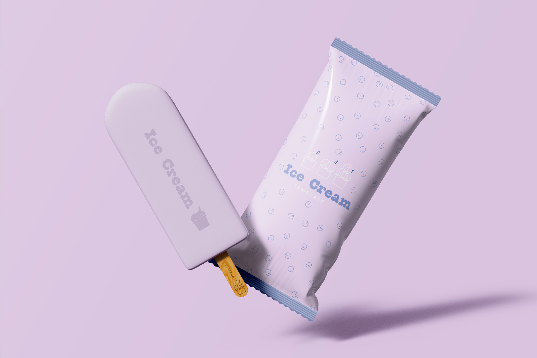 Ice Cream Stick & Packaging Mockup, a Packaging Mockup by The Rose Project