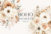Boho Bouquets, a Decorative Illustration by PeDe Designs (Thumbnail 1 of 9)