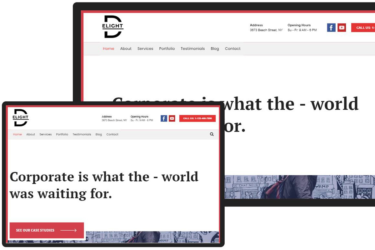 Corporate Business WordPress Theme - Delight preview 6
